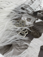 Декоративный пришивной элемент ДГ серебряный (22 х 15)