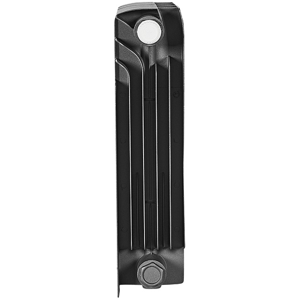 Радиатор биметаллический STOUT TITAN VENTIL 350 - 4 секции (подключение нижнее правое, цвет графит RAL 7024)