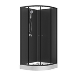 Душевая кабина Loranto NEO CS-21800BP-100 100х100 прозрачное стекло/профиль черный матовый