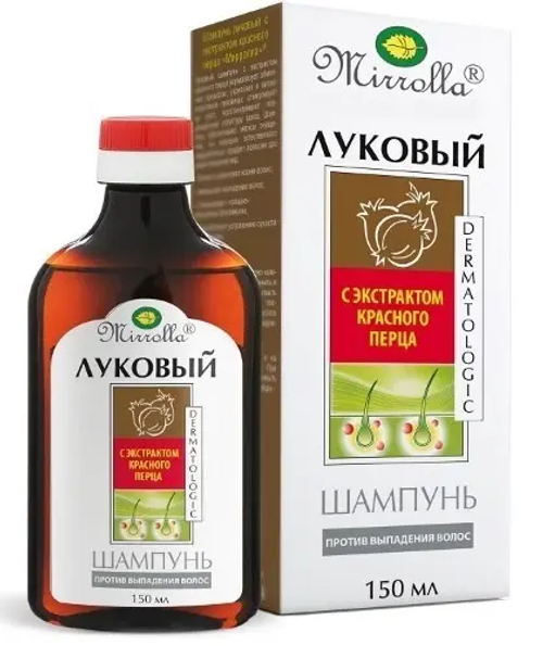 Mirrolla Луковый шампунь с экстрактом красного перца 150 мл