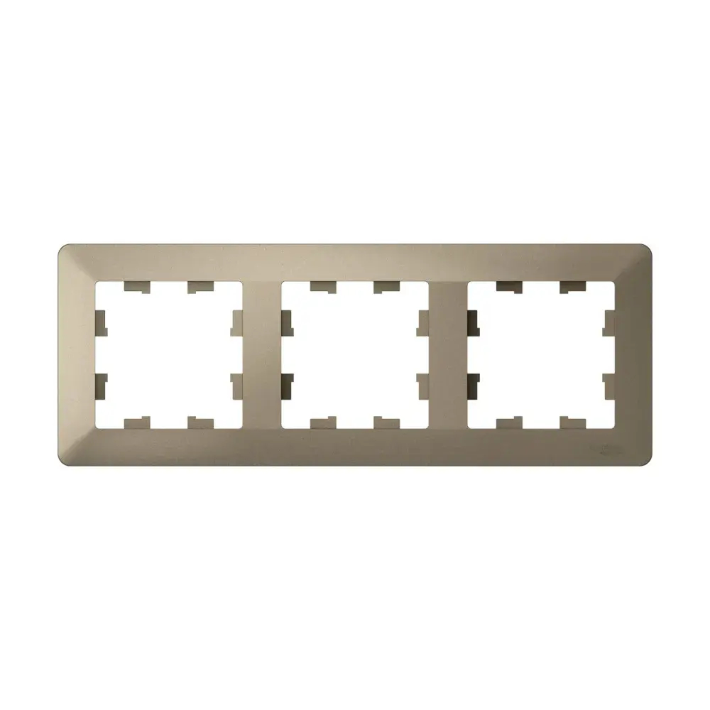 ATLASDESIGN AIR 3-постовая РАМКА, ШАМПАНЬ/дымчатый черный