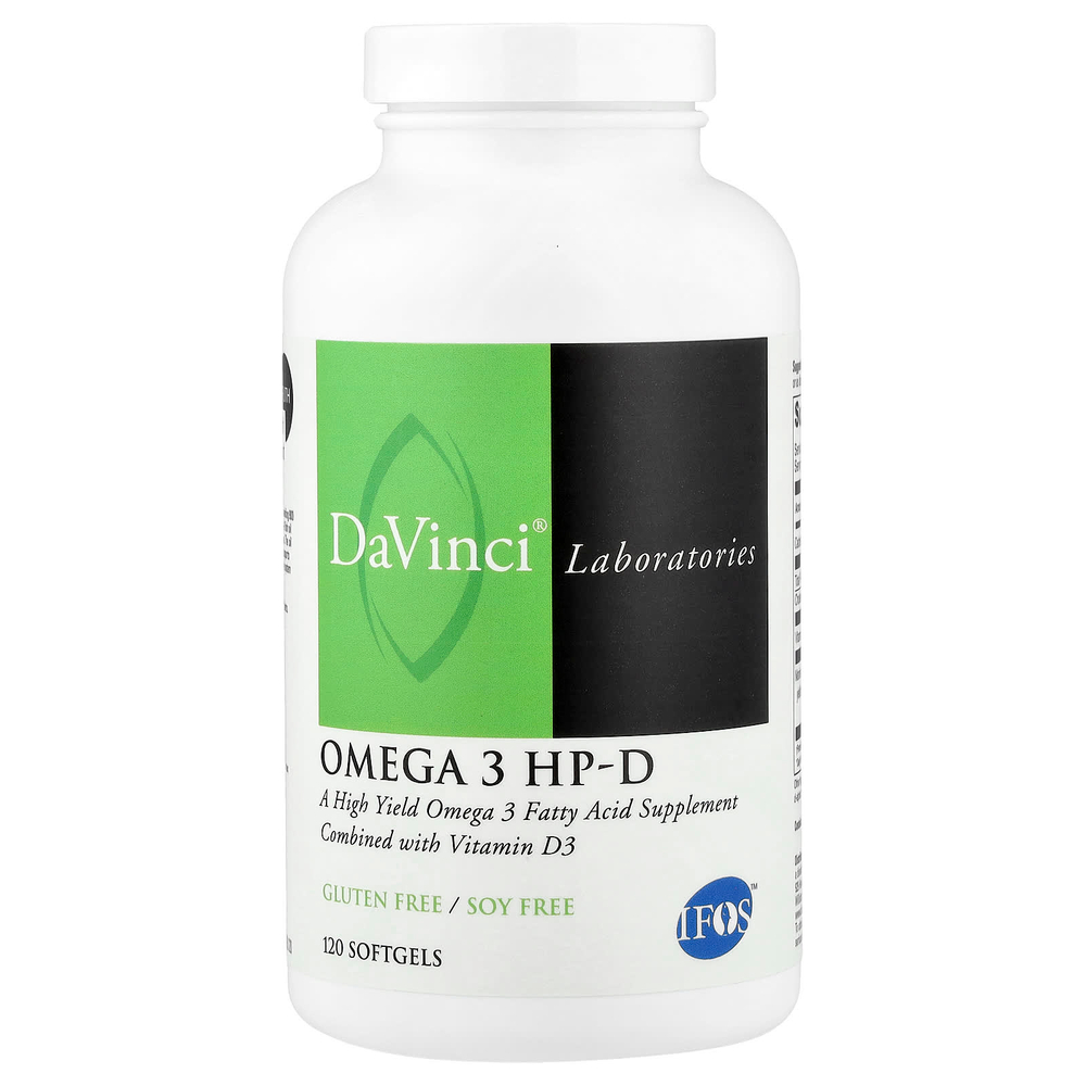 DaVinci Laboratories, омега-3 HP-D, 120 капсул