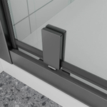 Душевая дверь Veconi Ottimo P30 GR, 800x1900, графит брашинг, стекло прозрачное
