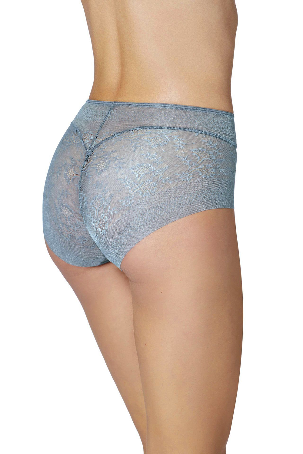 Кружевные высокие трусики Magic Band (Размер: XXL) (Цвет: темно-синий)