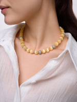 Колье "Summer disco yellow" селенит