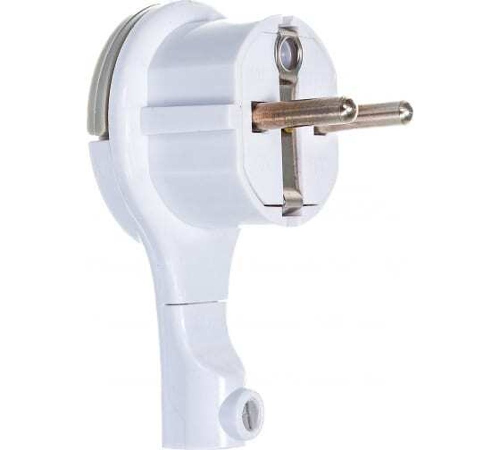 Вилка-невидимка с заземляющими контактами,белая 16А 250В 673291