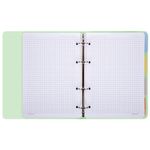 Тетрадь на кольцах А5 175х220 мм, 120 л., пластик, с резинкой и разделителями, BRAUBERG, Зеленый, 404632