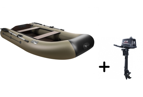 Поход 280TK хаки + PARSUN T 5.0 BMS (комплект лодка + мотор)