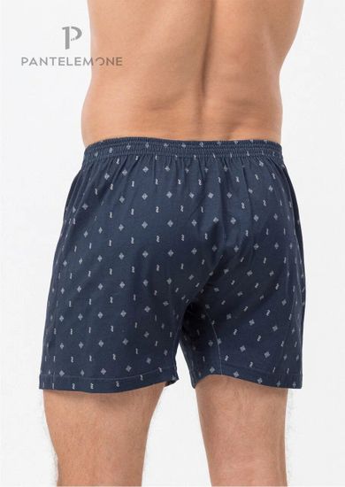 Трусы мужские семейные для больших мужчин Pantelemone PMBB-443, геометрия темный деним