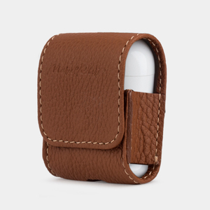 Чехол-держатель для наушников Petit Easy из натуральной кожи теленка коричневого цвета