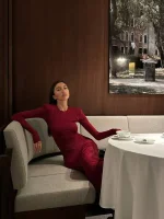 Платье Unique maxi, Бордовый