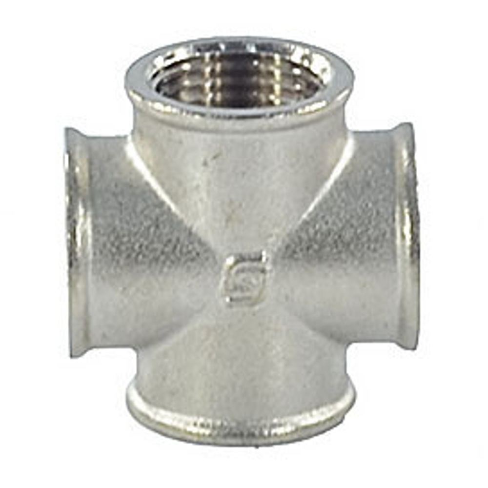Крест латунь никель Ду 15 (1/2") ВР/ВР SantechSystems