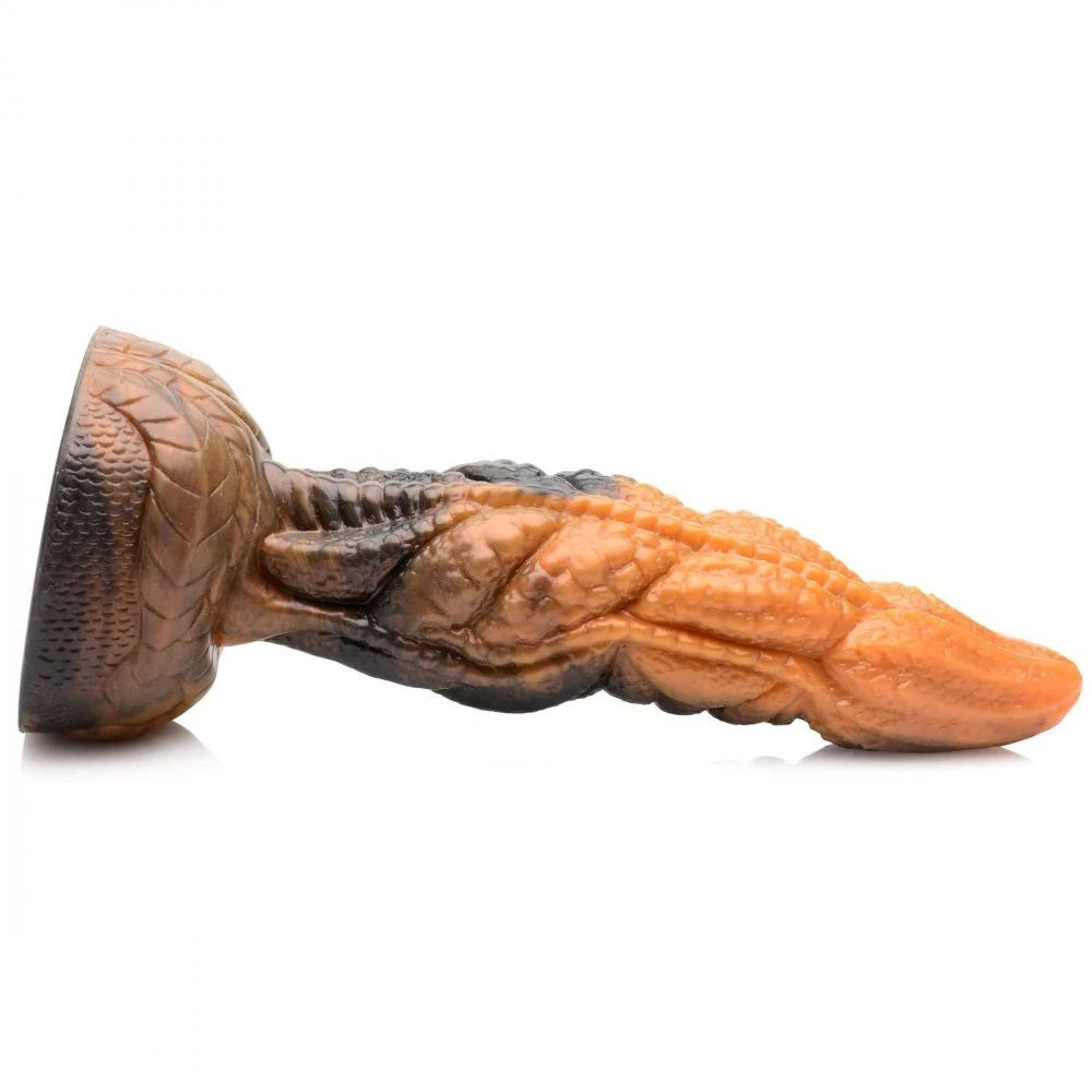 Фантазийный фаллоимитатор Ravager Rippled Tentacle Silicone Dildo - 20,3 см. (Цвет: коричневый)