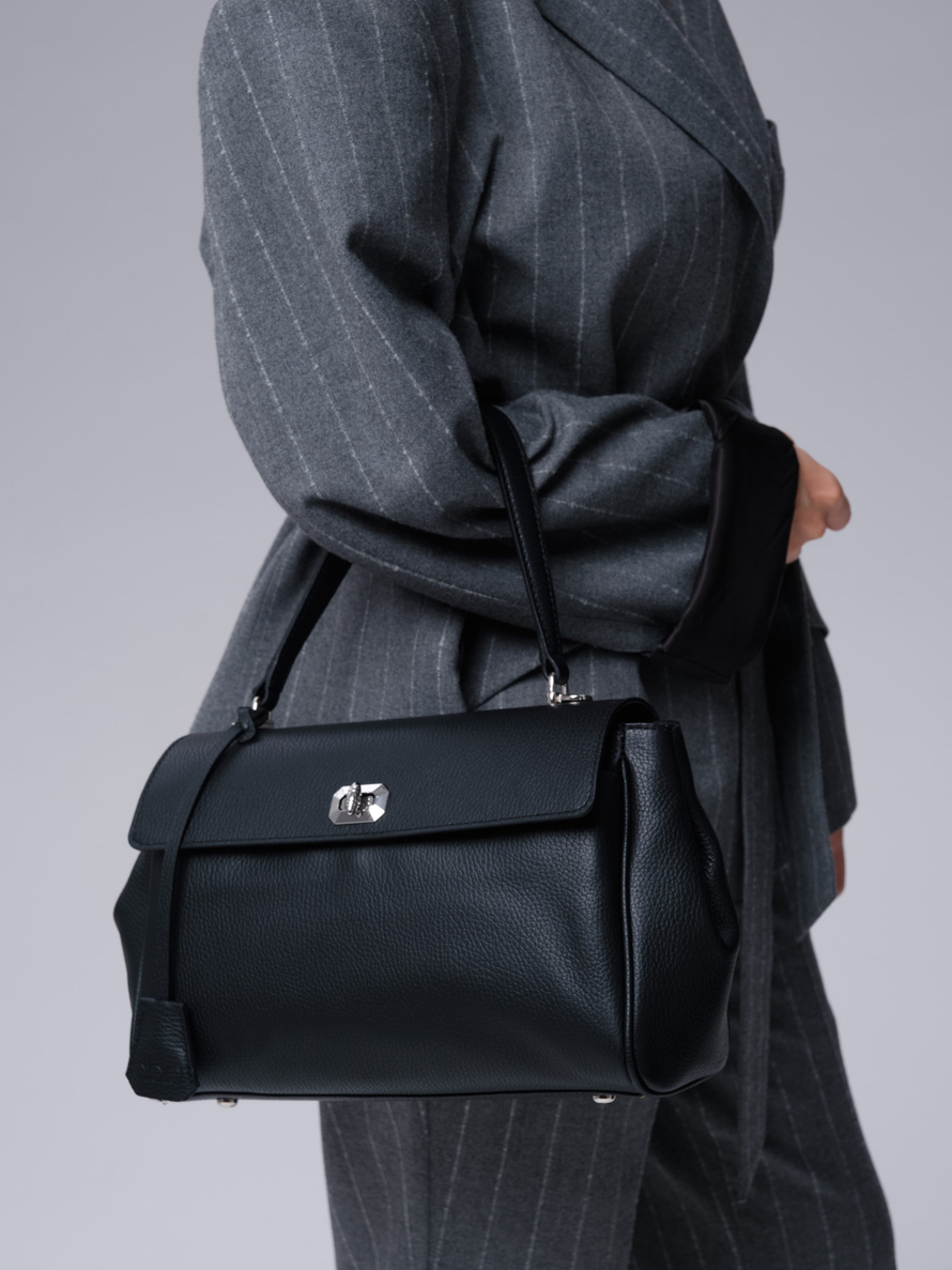 Кожаная сумка Nadi DBR 31356 черный