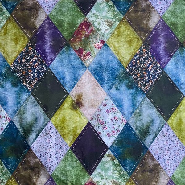РОМБЫ ПЭЧВОРК, 100% хлопок, Handmade Fabrics 1