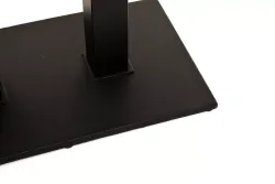 "Каффе" обеденный стол из HPL 140х70см, цвет "дуб", подстолье двойное черное