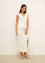 Юбка ENIGMA с разрезом, айвори