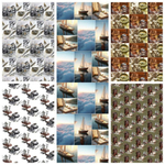 Бумага В листах 25 шт "Цветы и листья" 70 х 70 см (Микс)