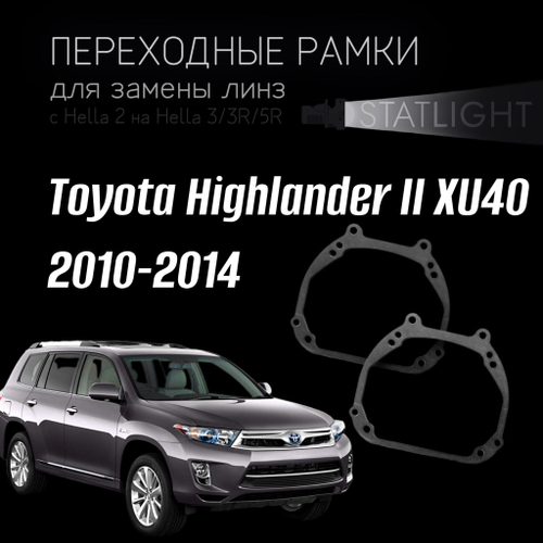 Переходные рамки для замены линз в фарах Toyota Highlander II XU40 2010-2014