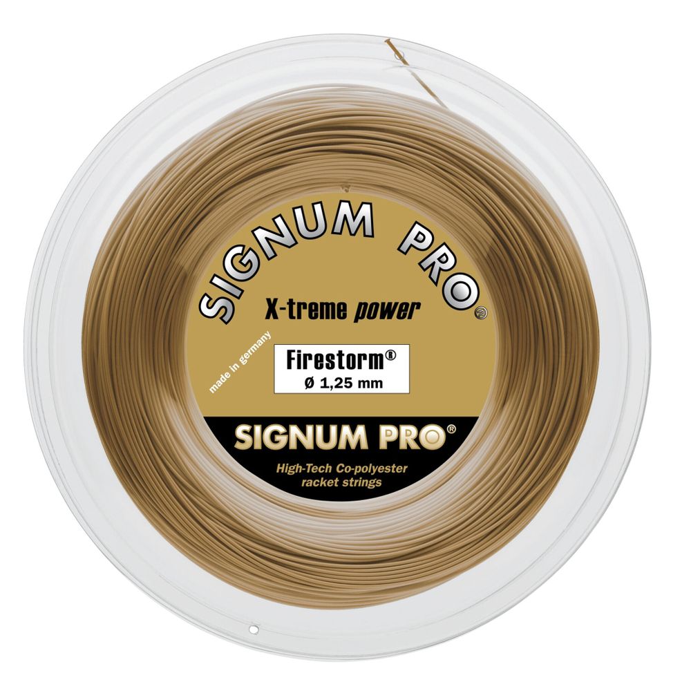 Струны теннисные Signum Pro Firestorm Metallic String Reel 200m - Gold