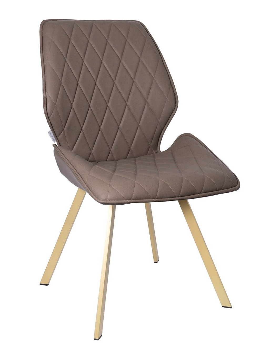 Стул LA ALTA OSTIN 180 экокожа темно-бежевый, каркас квадрат шампань