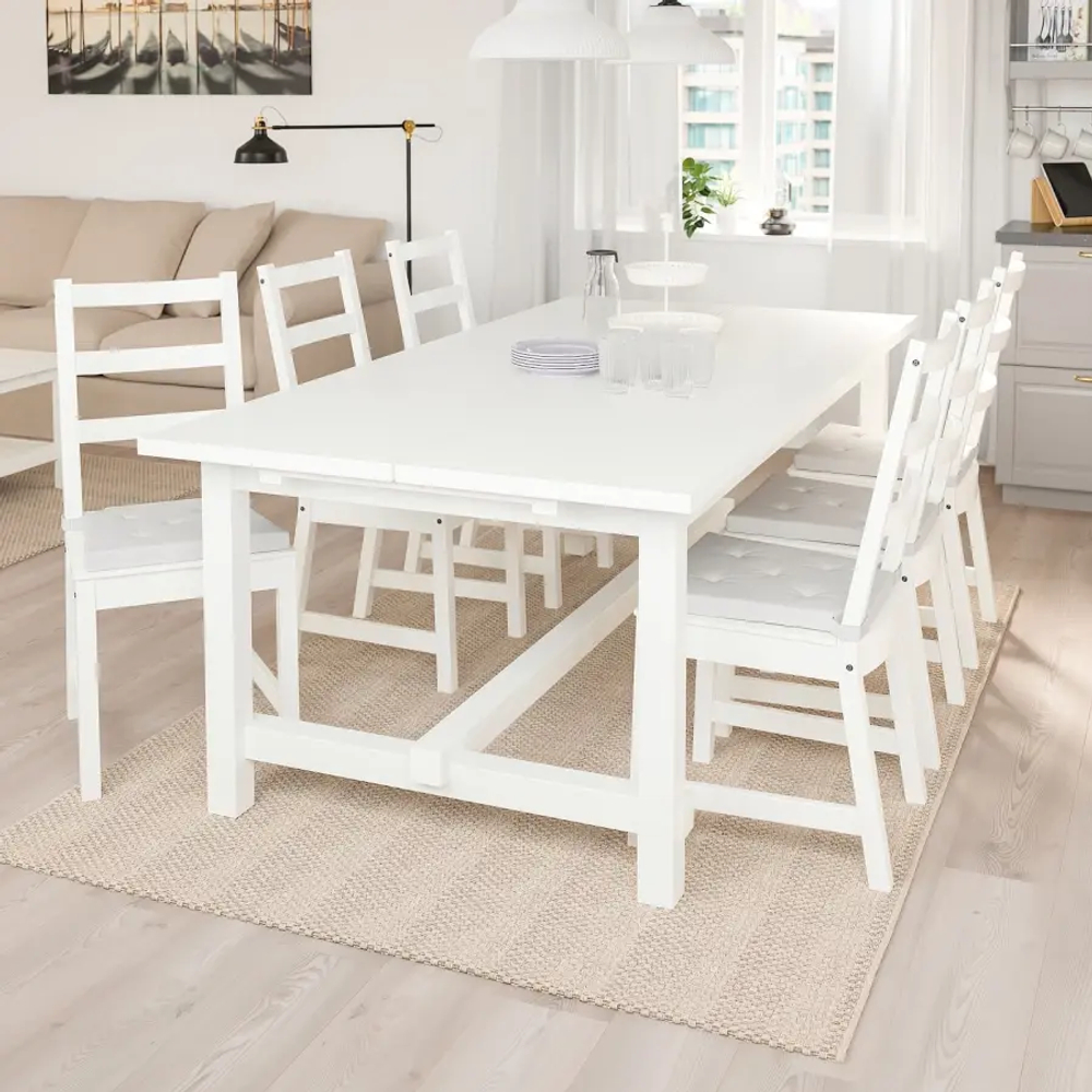 Раздвижной стол - IKEA NORDVIKEN/НОРДВКЕН ИКЕА, 210/289х105х75 см, белый