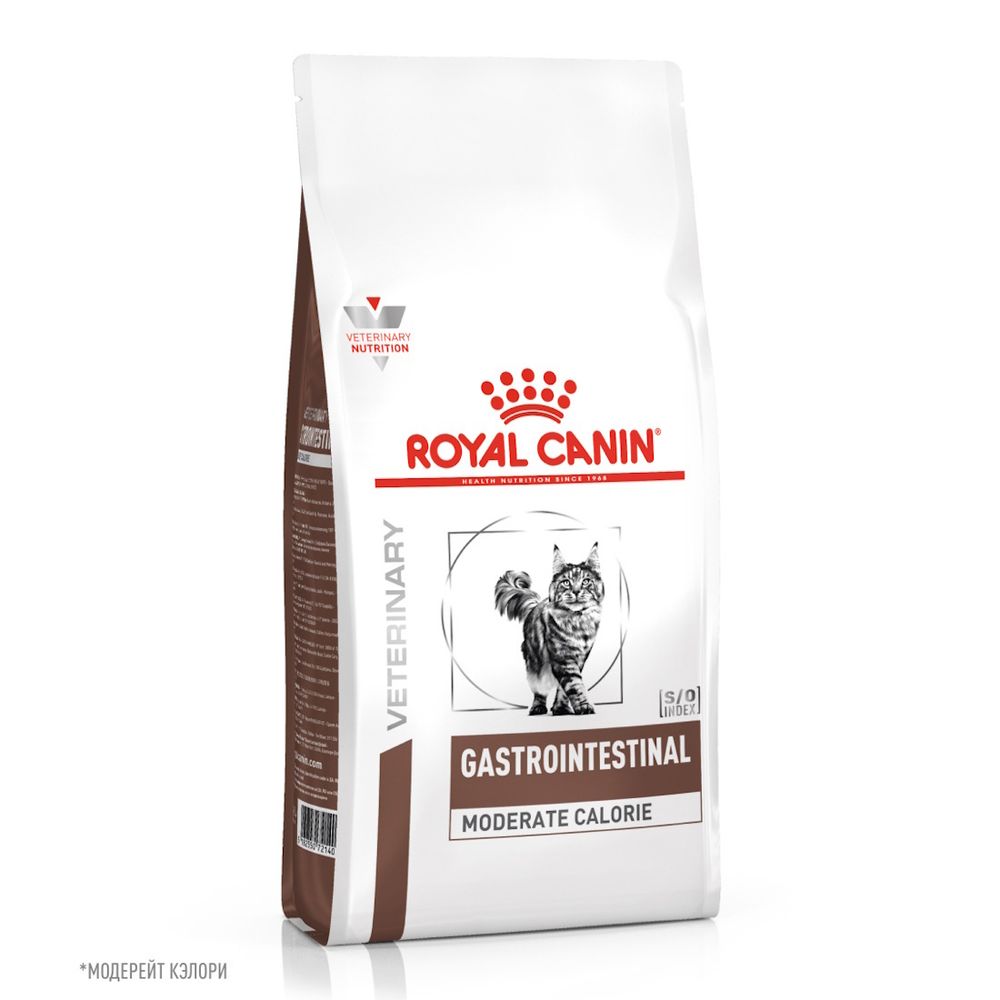 Сухой корм Royal Canin Gastrointestinal Moderate Calorie для кошек, склонных к набору веса, при расстройствах пищеварения Сухой корм Royal Canin Gastrointestinal Moderate Calorie для кошек, склонных к набору веса, при расстройствах пищеварения
