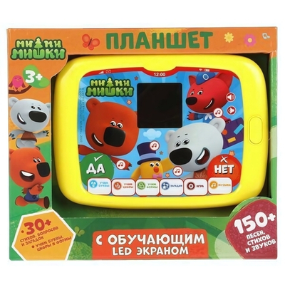 Планшет с обучающим LED экраном "Ми-ми-мишки" 150 песен стихов, загадок.коробка бат. HT534-R2 (Умка)