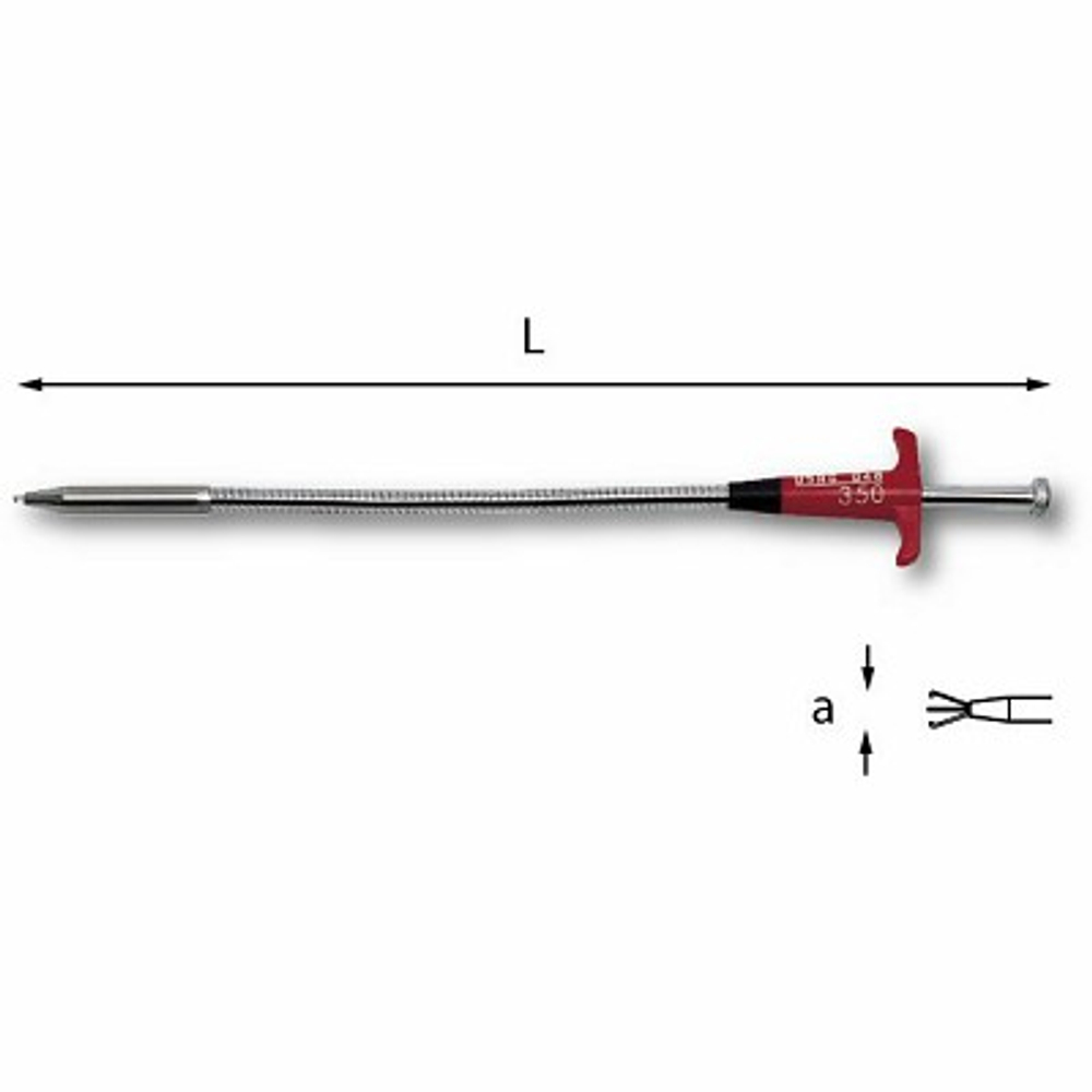 046 Гибкий механический пинцет с тремя захватами, длина 500 мм, USAG (Италия)