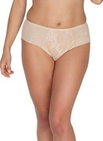 Телесные трусики-слипы из нежного гипюра (Размер: M) (Цвет: телесный)