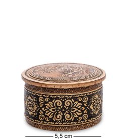 BST-208 Шкатулка из бересты круглая «Животные»