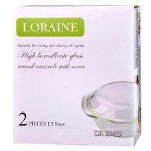 Кастрюля Loraine стеклянная 29699 1,5 л