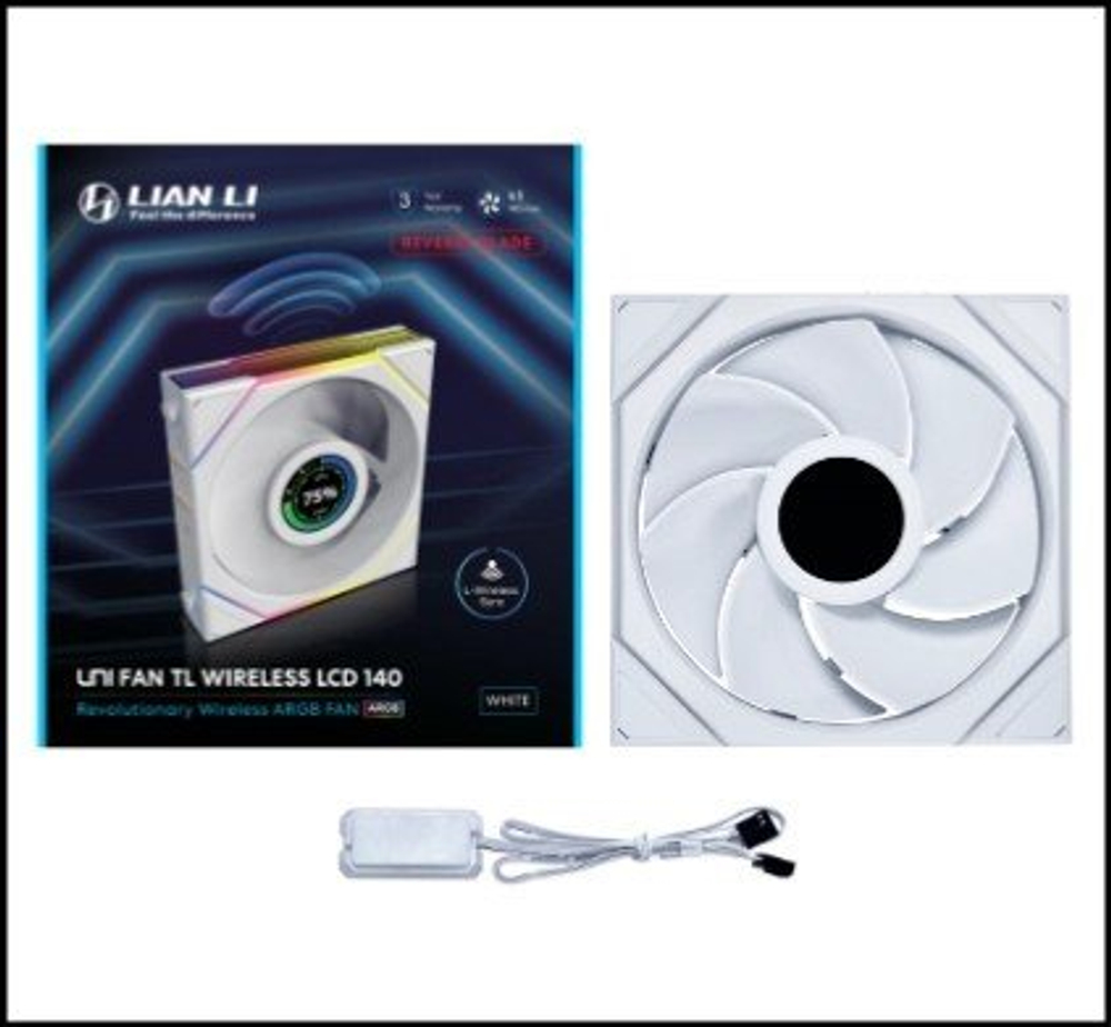 Вентилятор для корпуса Lian Li UNI FAN TL WIRELESS LCD 140 REVERSE BLADE White G99.14RTLLCD1W1W.00