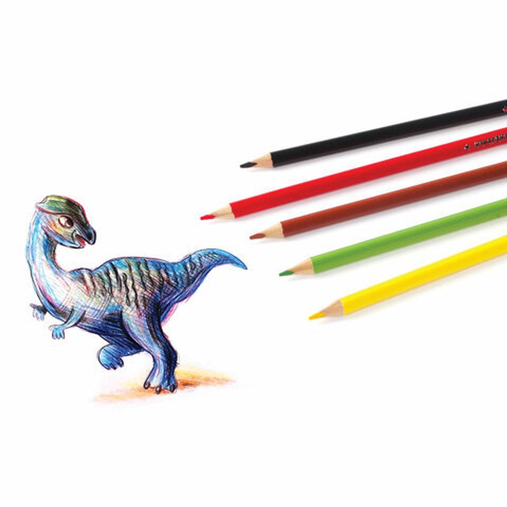 Карандаши цветные супермягкие ЮНЛАНДИЯ "ЭКЗОТИКА", 12 цветов, трехгранные, с раскраской, 181647