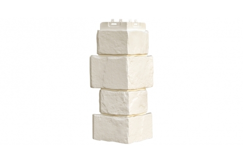 Наружные углы к фасадным панелям GRAND LINE Крупный камень Стандарт Молочный