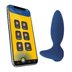 Синий анальный вибратор Little Rocket II + APP (Цвет: черный)