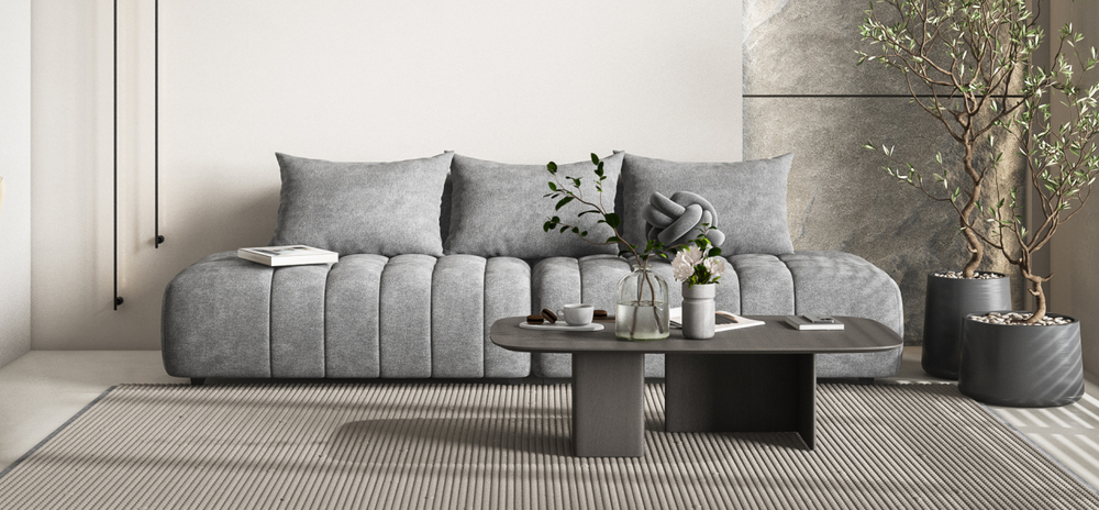 Диван прямой Босс Твин Шенилл Клауд графит