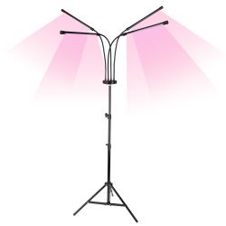 ULT-P32-36W-SPLE-TM-40 IP40 BLACK QUAD Светильник для растений светодиодный с таймером. на штативе. Спектр для фотосинтеза. TM Uniel