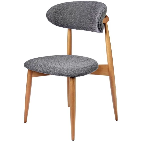 Стул Mod, тёмно-серое букле, ножки цвета орех