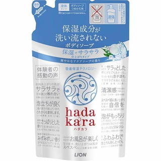 Мыло жидкое для тела увлажняющее Lion Япония Hadakara, водный аромат мыла, 340 мл