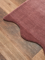 Ковер из шерсти over horizon цвета марсала из коллекции trendy ruffles, 200х300 см