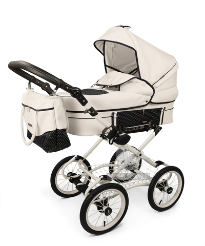 Коляска 2 в 1 Amigos Perfect Classic White Эко Кожа