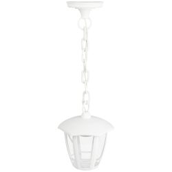 Садово-парковый светильник ЭРА ДСУ 07-8-002 Марсель 1 белый 6 гранный подвесной IP44 светодиодный 8Вт 3000K | Садово-парковые светильники