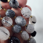 Кварц рутиловый, крупная галтовка, 10-15 мм, камни овалы бочонки, штучно