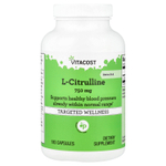 Vitacost, L-цитруллин, 750 мг, 180 капсул