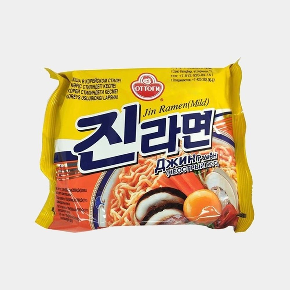 Лапша &quot;Jin ramen&quot; со вкусом грибов 120г, Южная Корея