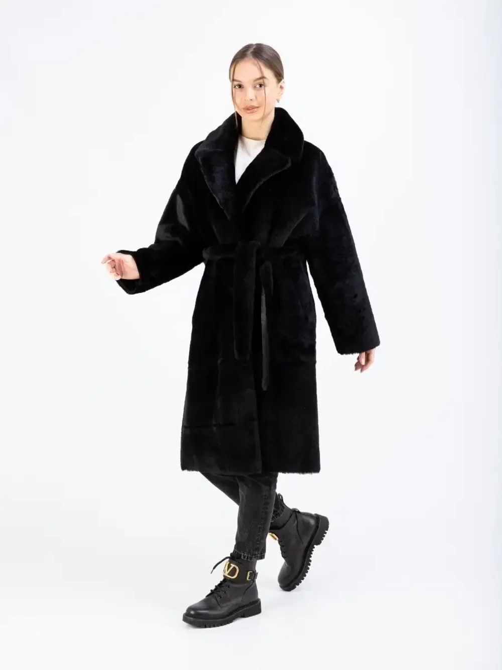 Шуба натуральная дубленка зимняя двухсторонняя