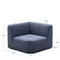 Угловой модульный диван Neom синего цвета 75 см