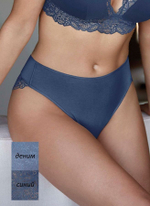 Трусики-слипы Color Belle-Cotton с кружевом (Размер: L) (Цвет: синий)