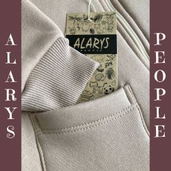 Комбинезон с начесом однотонный бежевый для новорожденных и детей до 1 года, ALARYSPEOPLE